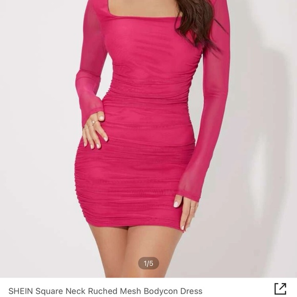 Long sleeve mini dress - Picture 1 of 5